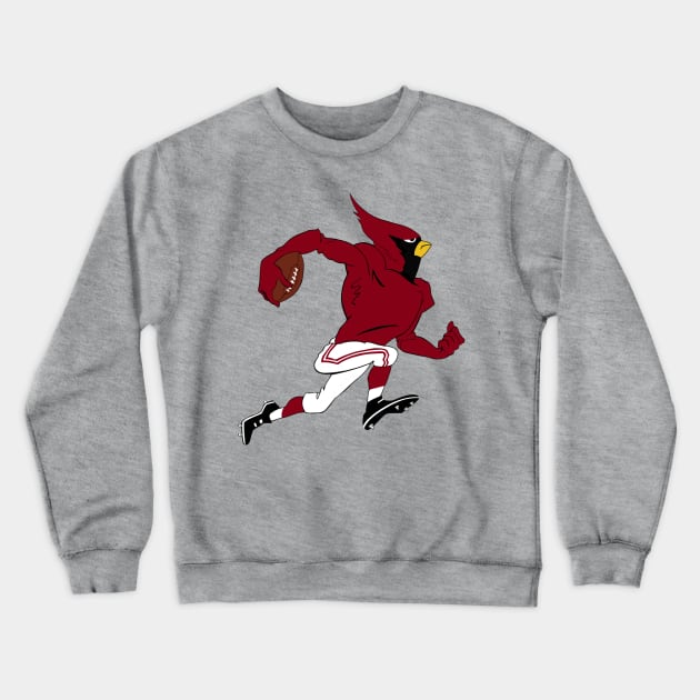 Big Red Grid Bird Crewneck Sweatshirt by DistractedGeek